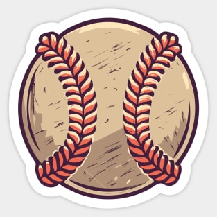 Vintage Baseball ball Sticker